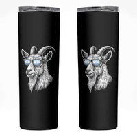 Cool Goat With Sunglasses Argentinian Flag Skinny Tumbler Argentina Soccer Football Game Day Supporter