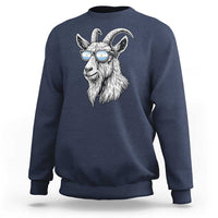 Cool Goat With Sunglasses Argentinian Flag Sweatshirt Argentina Soccer Football Game Day Supporter