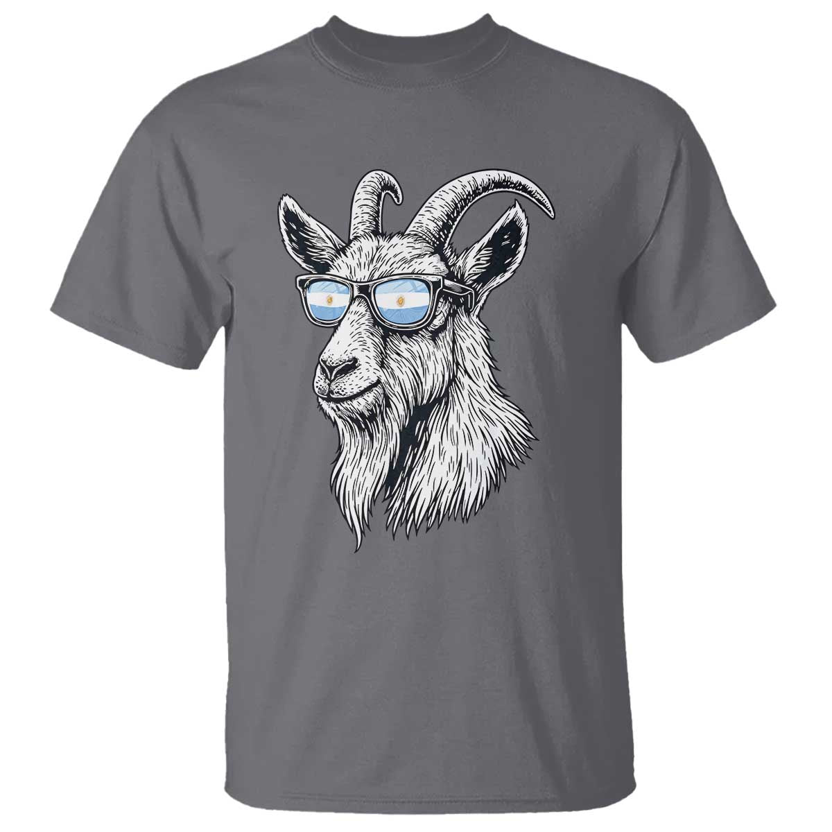Cool Goat With Sunglasses Argentinian Flag T Shirt Argentina Soccer Football Game Day Supporter