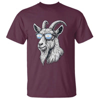 Cool Goat With Sunglasses Argentinian Flag T Shirt Argentina Soccer Football Game Day Supporter