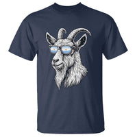 Cool Goat With Sunglasses Argentinian Flag T Shirt Argentina Soccer Football Game Day Supporter