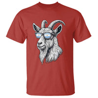 Cool Goat With Sunglasses Argentinian Flag T Shirt Argentina Soccer Football Game Day Supporter