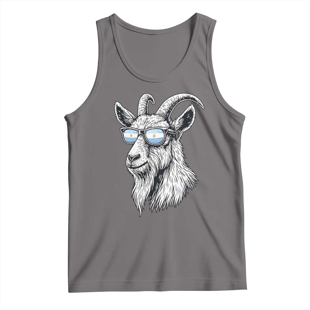 Cool Goat With Sunglasses Argentinian Flag Tank Top Argentina Soccer Football Game Day Supporter