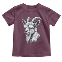 Cool Goat With Sunglasses Argentinian Flag Toddler T Shirt Argentina Soccer Football Game Day Supporter