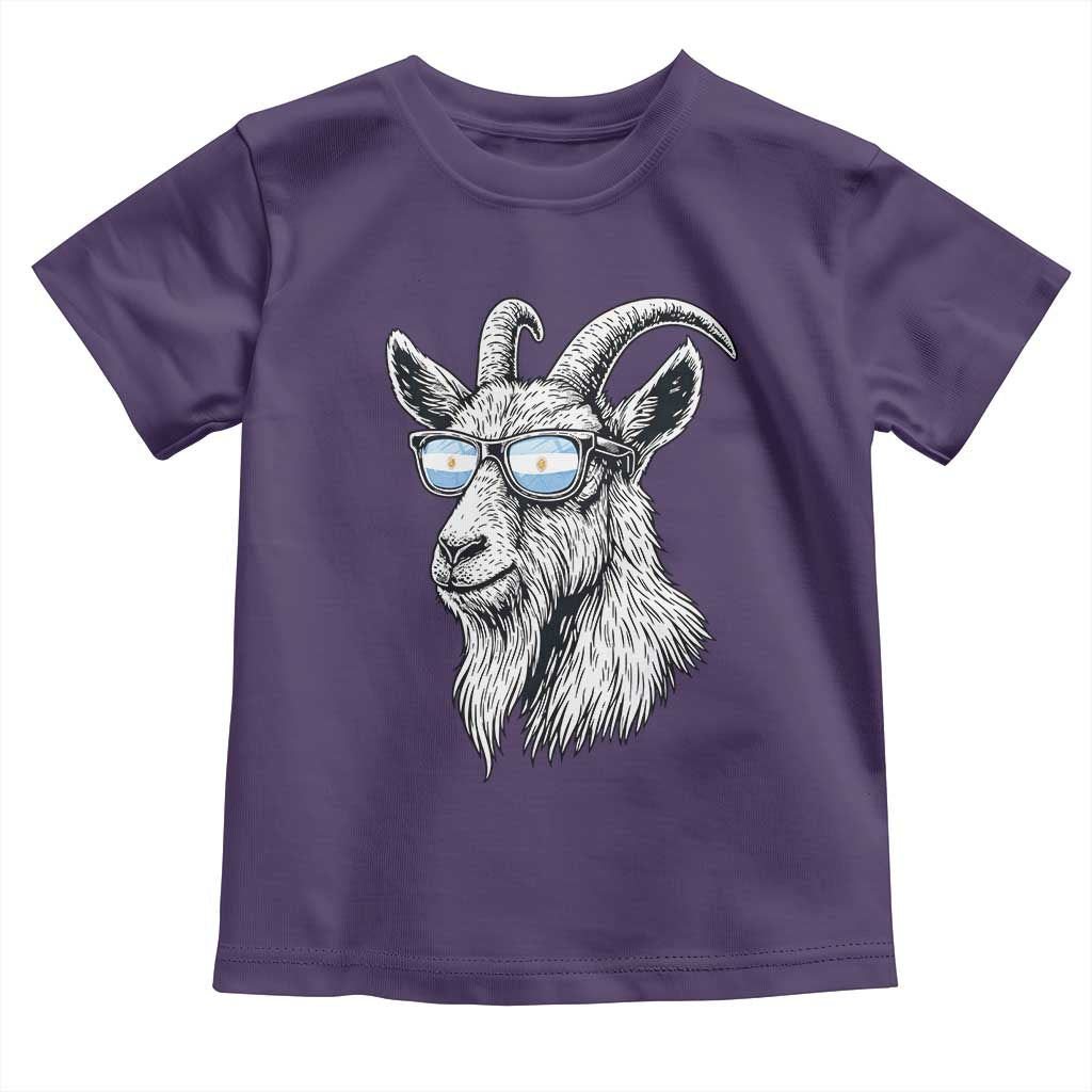 Cool Goat With Sunglasses Argentinian Flag Toddler T Shirt Argentina Soccer Football Game Day Supporter