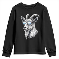 Cool Goat With Sunglasses Argentinian Flag Youth Sweatshirt Argentina Soccer Football Game Day Supporter