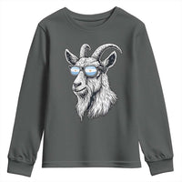 Cool Goat With Sunglasses Argentinian Flag Youth Sweatshirt Argentina Soccer Football Game Day Supporter