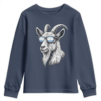 Cool Goat With Sunglasses Argentinian Flag Youth Sweatshirt Argentina Soccer Football Game Day Supporter