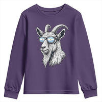 Cool Goat With Sunglasses Argentinian Flag Youth Sweatshirt Argentina Soccer Football Game Day Supporter
