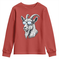 Cool Goat With Sunglasses Argentinian Flag Youth Sweatshirt Argentina Soccer Football Game Day Supporter