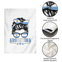 Argentina Messy Bun Proud Argentinian Flag Garden Flag