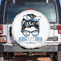 Argentina Messy Bun Proud Argentinian Flag Spare Tire Cover