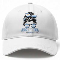 Argentina Messy Bun Proud Argentinian Flag Baseball Cap