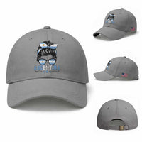 Argentina Messy Bun Proud Argentinian Flag Baseball Cap