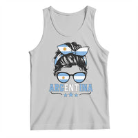 Argentina Messy Bun Proud Argentinian Flag Tank Top