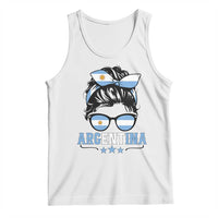 Argentina Messy Bun Proud Argentinian Flag Tank Top