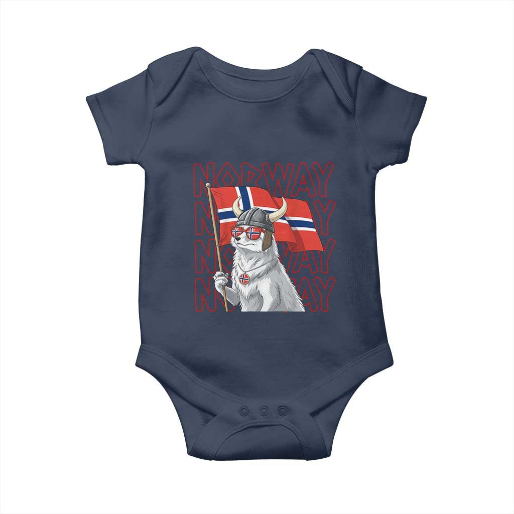 Norwegian Forest Cat Norway Flag Norge Pride Baby Onesie