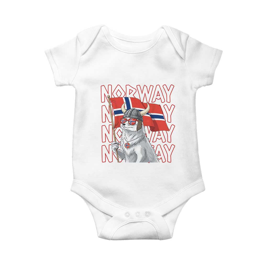 Norwegian Forest Cat Norway Flag Norge Pride Baby Onesie