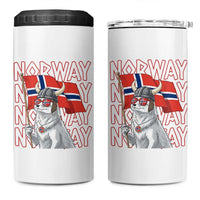 Norwegian Forest Cat Norway Flag Norge Pride 4 in 1 Can Cooler Tumbler