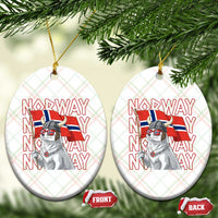 Norwegian Forest Cat Norway Flag Norge Pride Ceramic Ornament