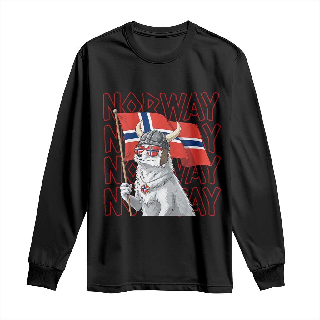 Norwegian Forest Cat Norway Flag Norge Pride Long Sleeve Shirt