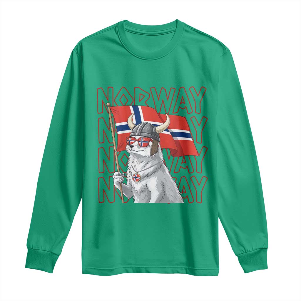 Norwegian Forest Cat Norway Flag Norge Pride Long Sleeve Shirt