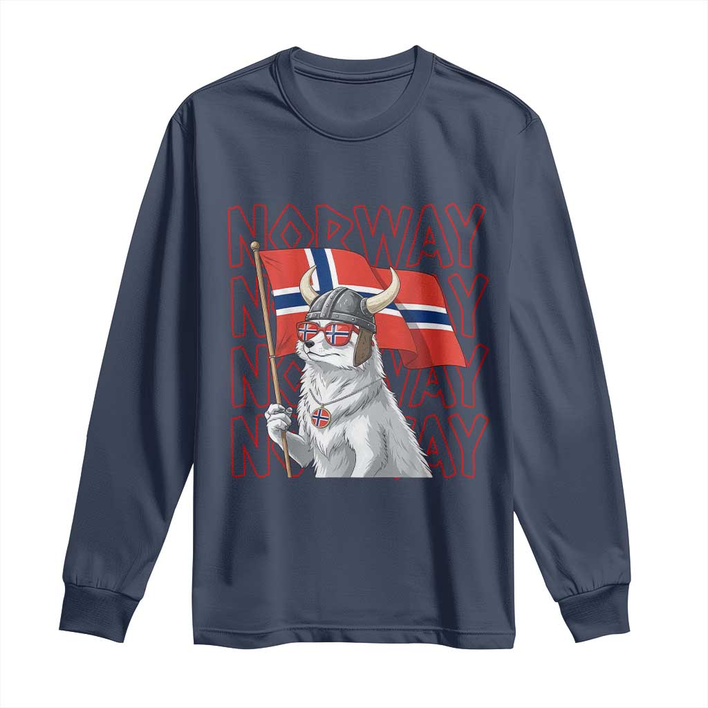 Norwegian Forest Cat Norway Flag Norge Pride Long Sleeve Shirt