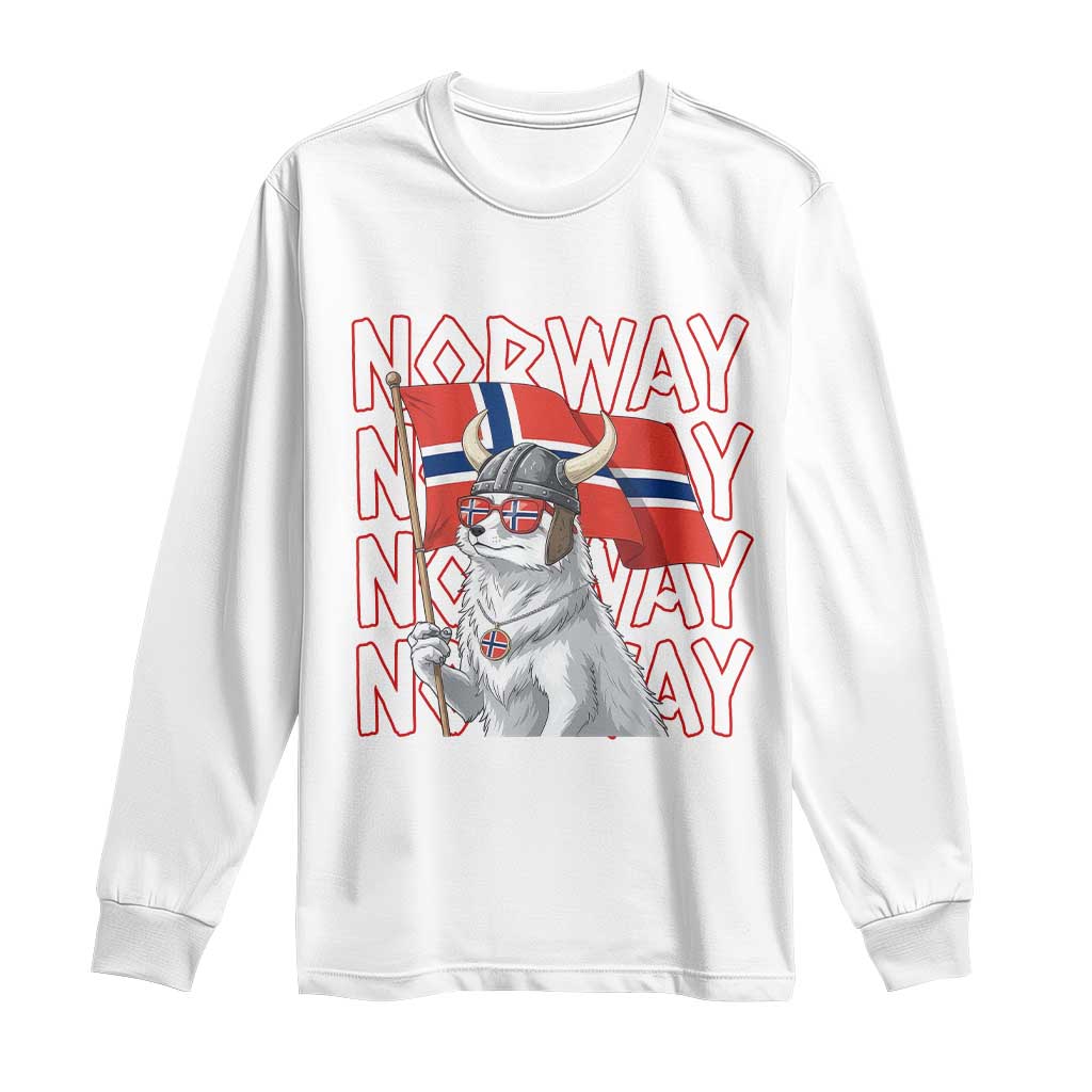 Norwegian Forest Cat Norway Flag Norge Pride Long Sleeve Shirt