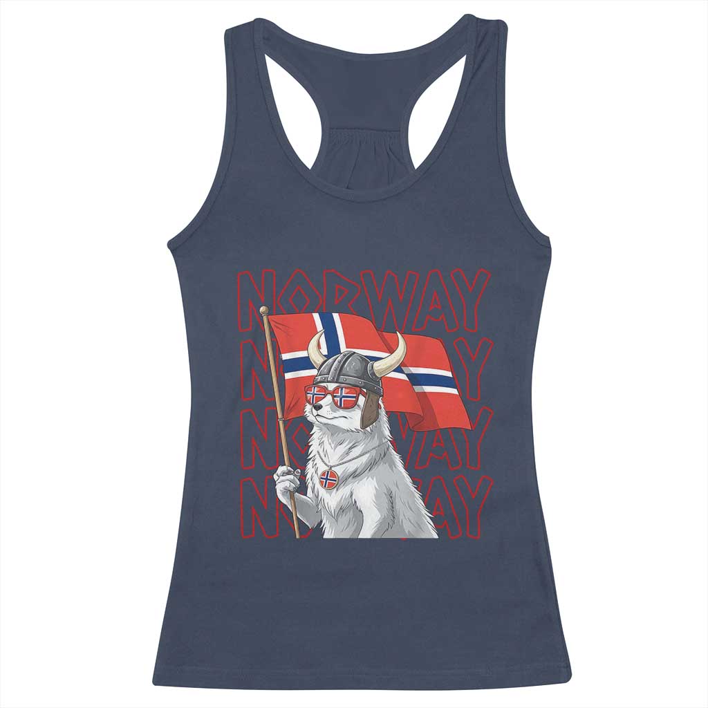 Norwegian Forest Cat Norway Flag Norge Pride Racerback Tank Top