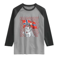 Norwegian Forest Cat Norway Flag Norge Pride Raglan Shirt