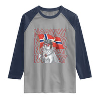 Norwegian Forest Cat Norway Flag Norge Pride Raglan Shirt