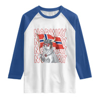 Norwegian Forest Cat Norway Flag Norge Pride Raglan Shirt