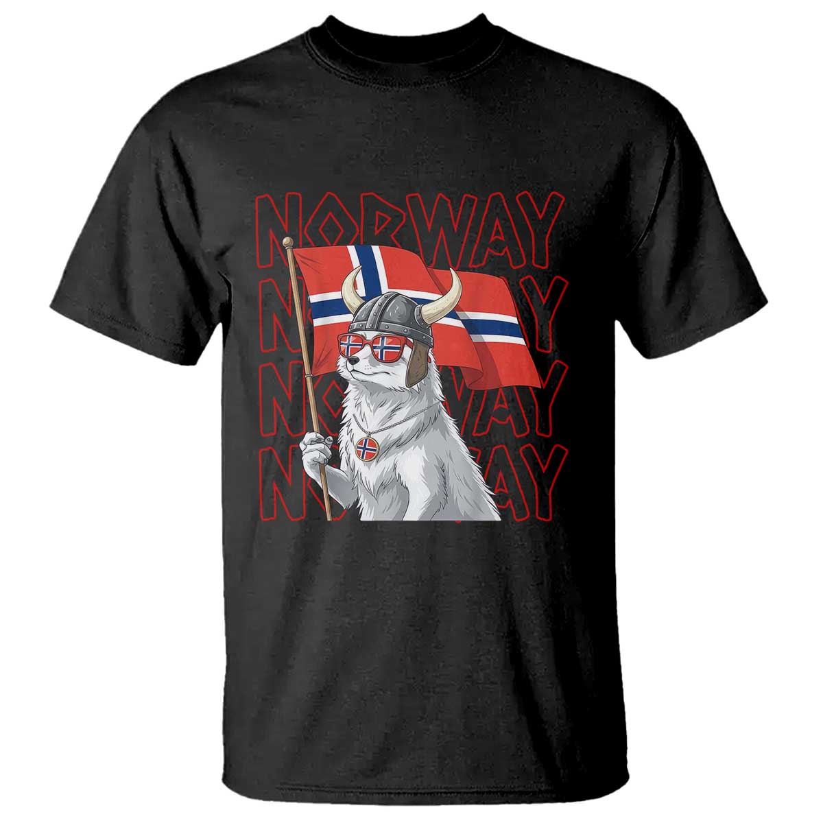 Norwegian Forest Cat Norway Flag Norge Pride T Shirt