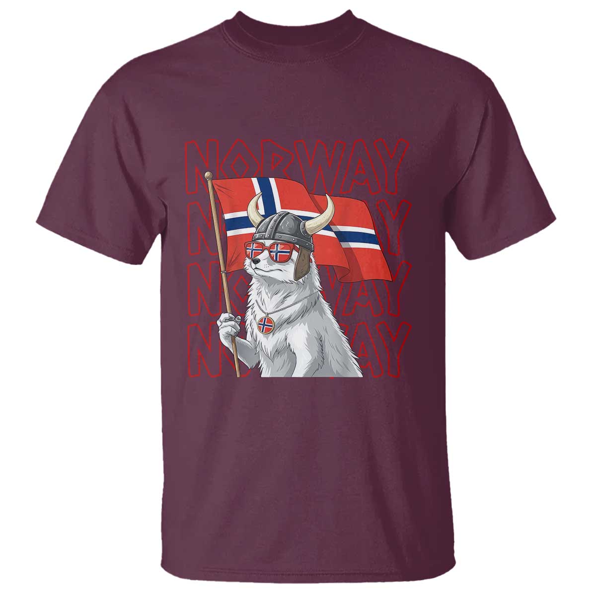 Norwegian Forest Cat Norway Flag Norge Pride T Shirt