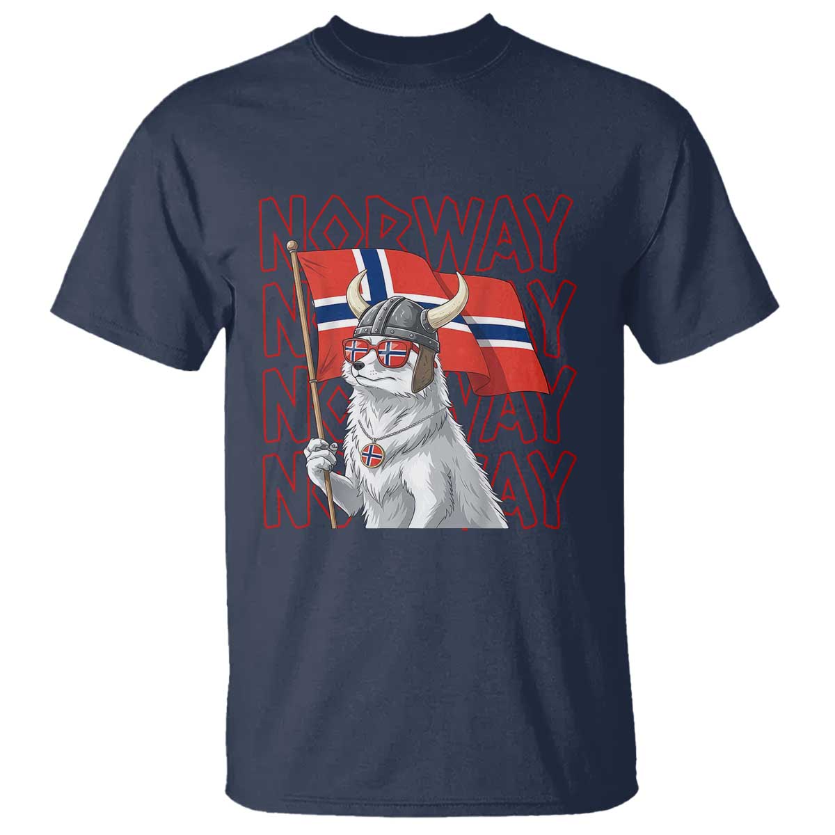Norwegian Forest Cat Norway Flag Norge Pride T Shirt