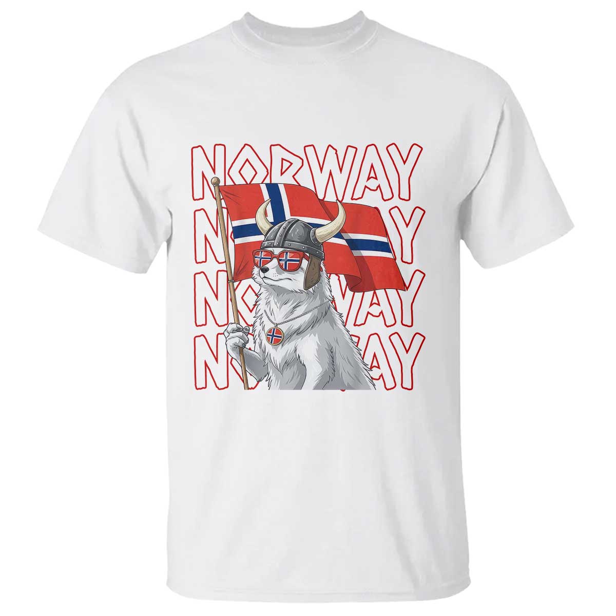 Norwegian Forest Cat Norway Flag Norge Pride T Shirt