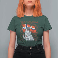 Norwegian Forest Cat Norway Flag Norge Pride T Shirt For Women