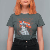 Norwegian Forest Cat Norway Flag Norge Pride T Shirt For Women