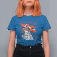 Norwegian Forest Cat Norway Flag Norge Pride T Shirt For Women