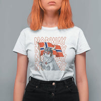 Norwegian Forest Cat Norway Flag Norge Pride T Shirt For Women