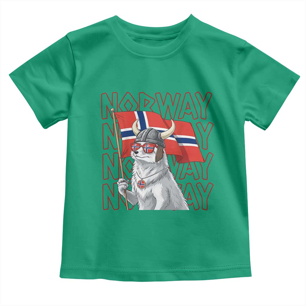 Norwegian Forest Cat Norway Flag Norge Pride Toddler T Shirt