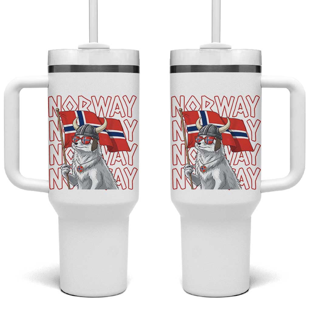 Norwegian Forest Cat Norway Flag Norge Pride Tumbler With Handle