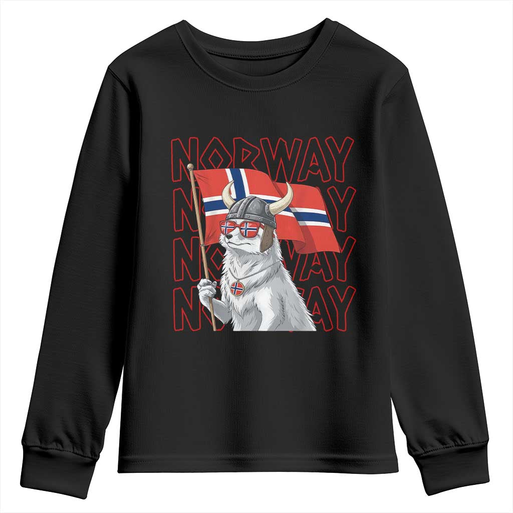 Norwegian Forest Cat Norway Flag Norge Pride Youth Sweatshirt