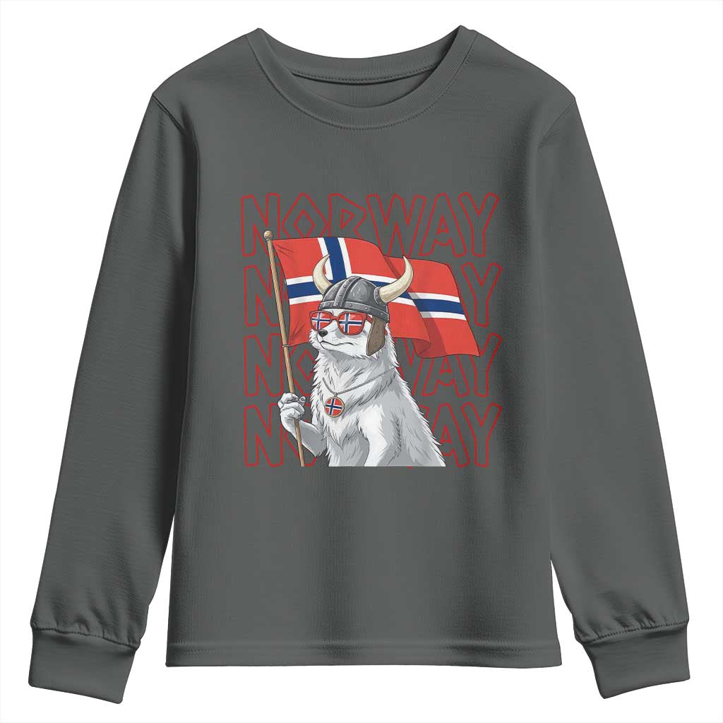 Norwegian Forest Cat Norway Flag Norge Pride Youth Sweatshirt