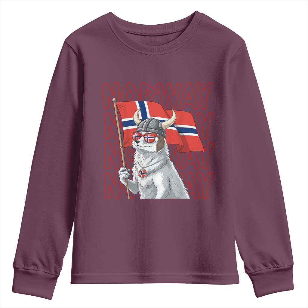 Norwegian Forest Cat Norway Flag Norge Pride Youth Sweatshirt
