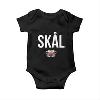 Skål Cheers in Norwegian Norway Baby Onesie Funny Drinking Beer Norwegian Scandinavian