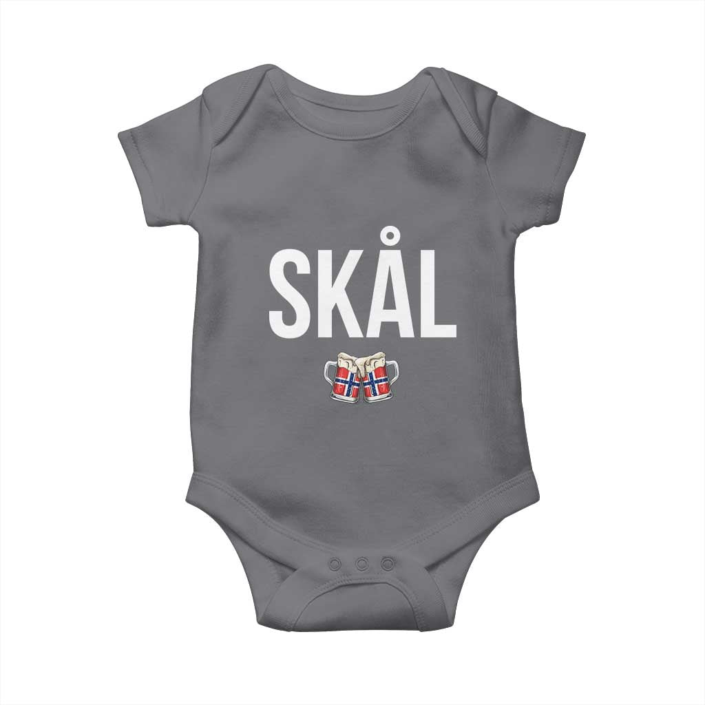 Skål Cheers in Norwegian Norway Baby Onesie Funny Drinking Beer Norwegian Scandinavian