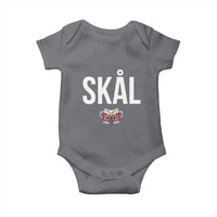 Skål Cheers in Norwegian Norway Baby Onesie Funny Drinking Beer Norwegian Scandinavian