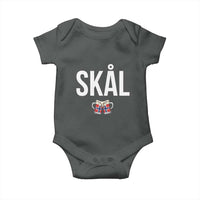 Skål Cheers in Norwegian Norway Baby Onesie Funny Drinking Beer Norwegian Scandinavian