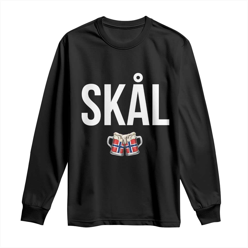 Skål Cheers in Norwegian Norway Long Sleeve Shirt Funny Drinking Beer Norwegian Scandinavian